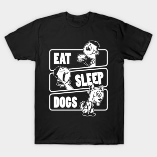 Eat Sleep Dogs - Dog Pet Puppy Lover Gift graphic T-Shirt